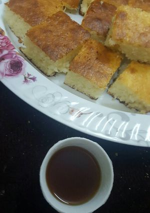 صورة لوصفة كيكة الزبادي بطريقتي