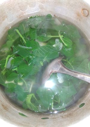 Foto resep Bening Daun Kelor & Bayam Kebun