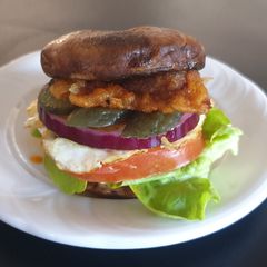 A picture of Portabella burger.