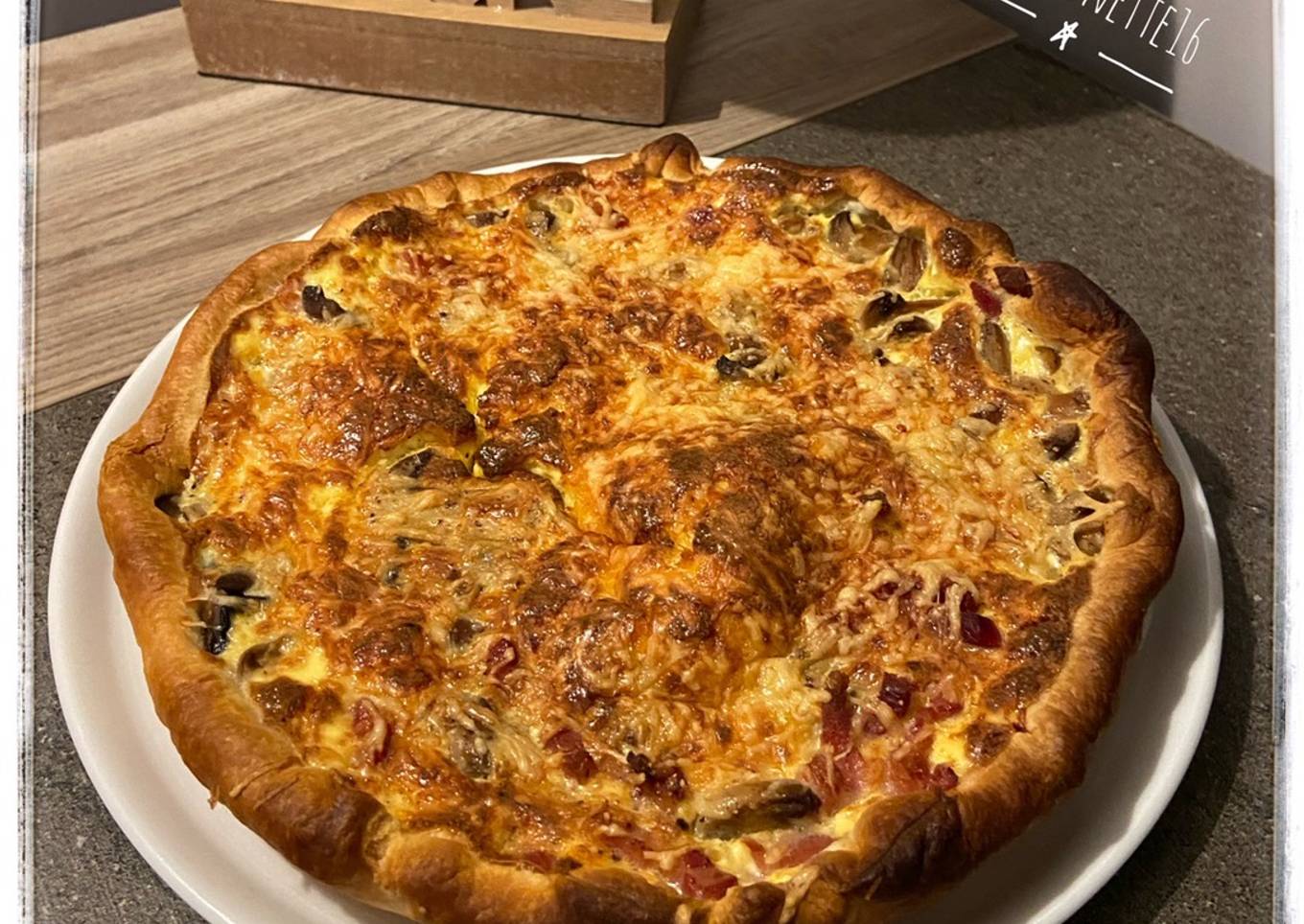 Quiche lardons-champignons