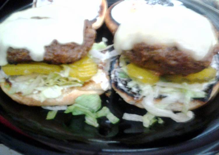 Easiest Way to Make Ultimate cheesy ranch burgers