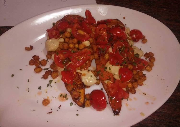 Baked Mediterranean Sweet Potatoes Baked Mediterranean Sweet Potatoes
