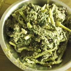 Bottle gourd leaves poppy seeds curry A picture of Bottle gourd leaves poppy seeds curry.