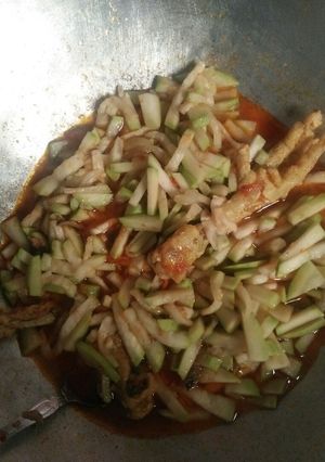 Foto resep Labu tumis ayam