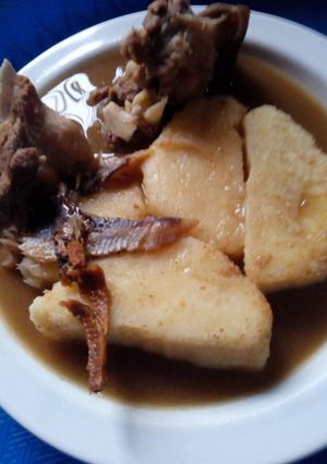 A picture of Ukodo (yam pepper soup).