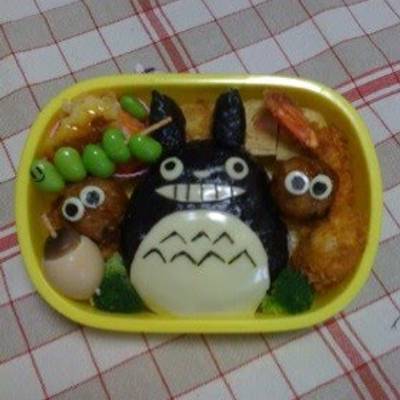 Character Bento Totoro and Soot Sprites Recipe by cookpad.japan - Cookpad