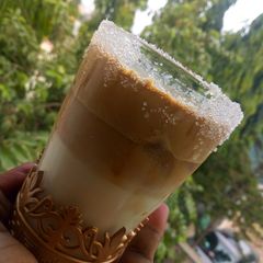 A picture of Dalgona coffee.