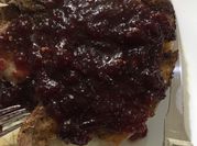 A picture of cranberries or sauce