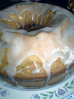 A picture of "Pumpkin Pound Cake with Buttermilk Glaze".