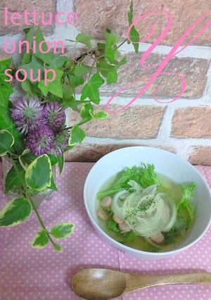 A picture of Lettuce Onion Sausage Soup.