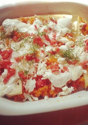 A picture of Vegetarian Enchiladas.