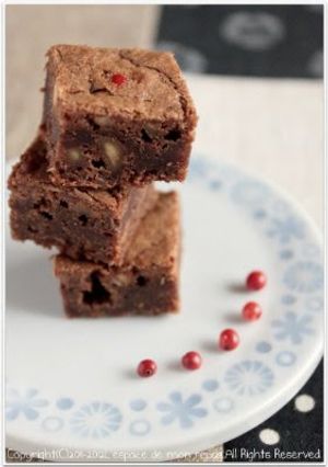 A picture of Easy Walnut Brownies for Valentine's.