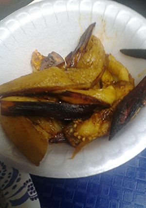 A picture of Eggplant oven "fries".