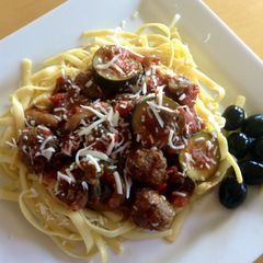 A picture of Pasta And Meatballs.
