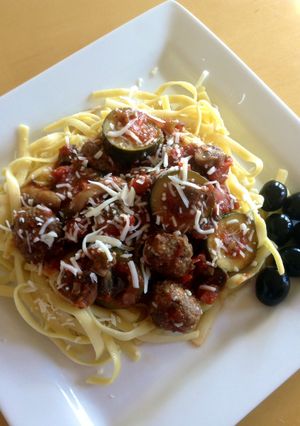 A picture of Pasta And Meatballs.