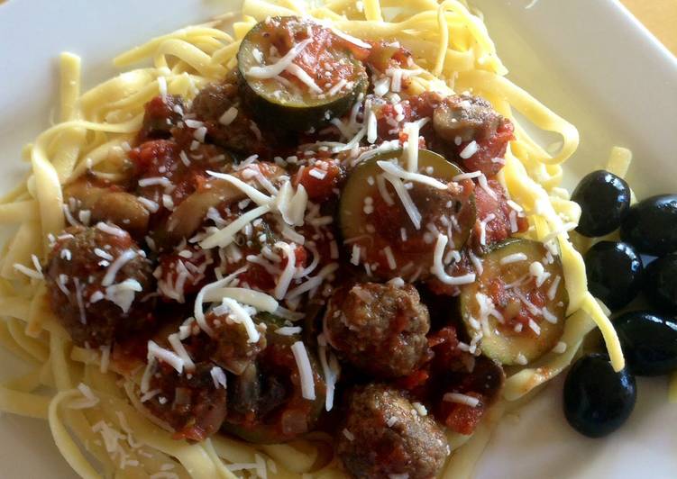 Steps to Make Quick Pasta And Meatballs