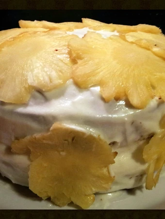 Easy Way Prepare AMIES PINEAPPLE CAKE with COCONUT and BANANA which Delicious