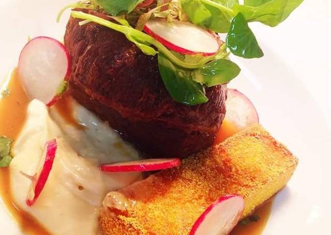 Easiest Way to Prepare Favorite Beef cheek, oyster, polenta chip