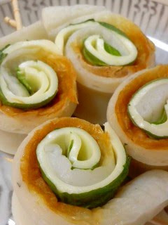A picture of Chikuwa, Shiso, and Cheese Rolls.