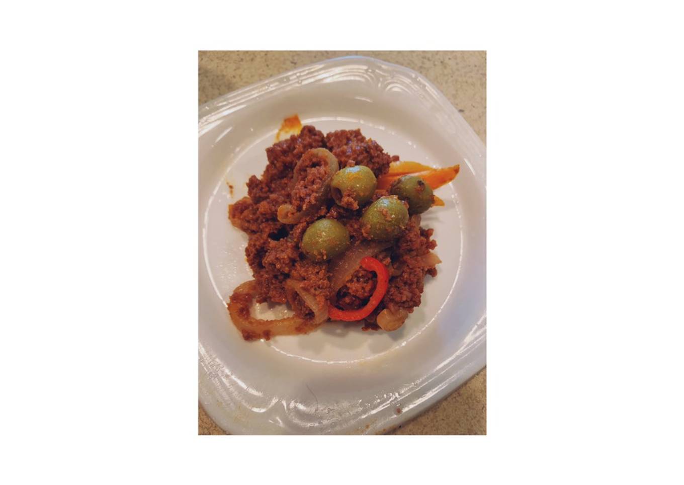 Picadillo de carne cubano