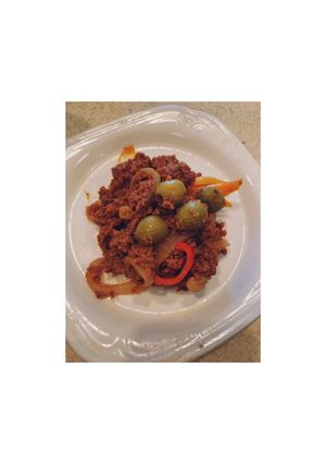 Una foto de Picadillo de carne cubano