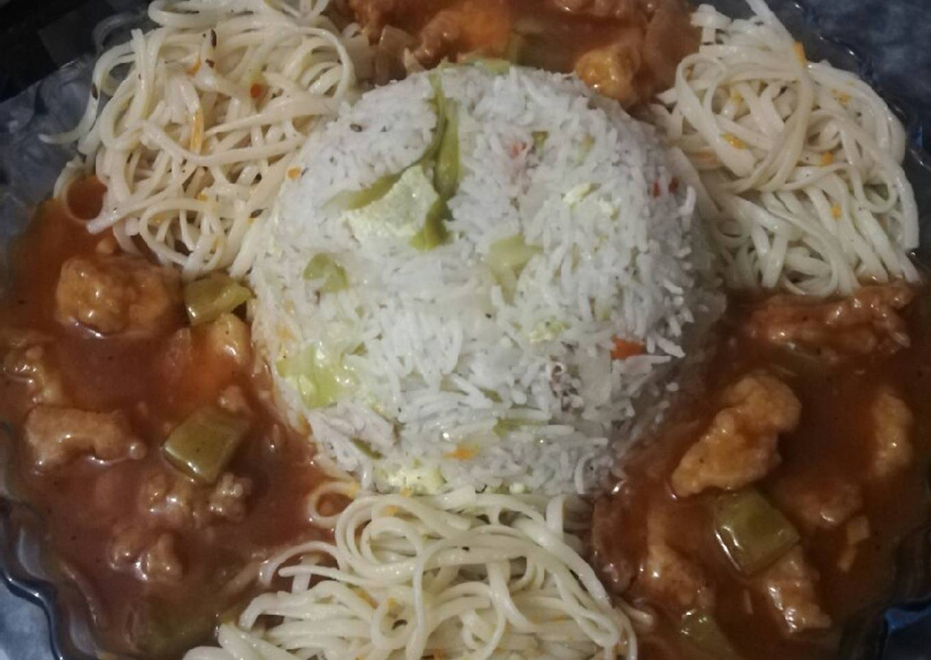 Egg fried rice with manchurian #cookpadapp