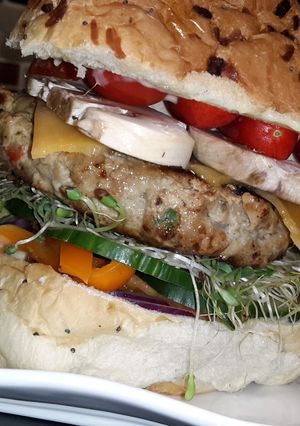 A picture of Homemade Frozen Turkey Burgers.