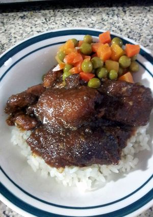 A picture of Crockpot Apple BBQ Chicken.