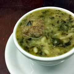A picture of Greek Wedding Soup.