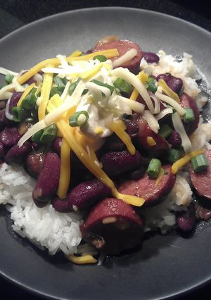 A picture of Debz Red beans and rice.
