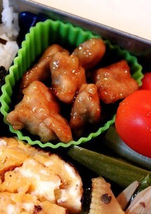 A picture of Easy Teriyaki Chicken For Your Lunch Box or A Cherry Blossom Party.