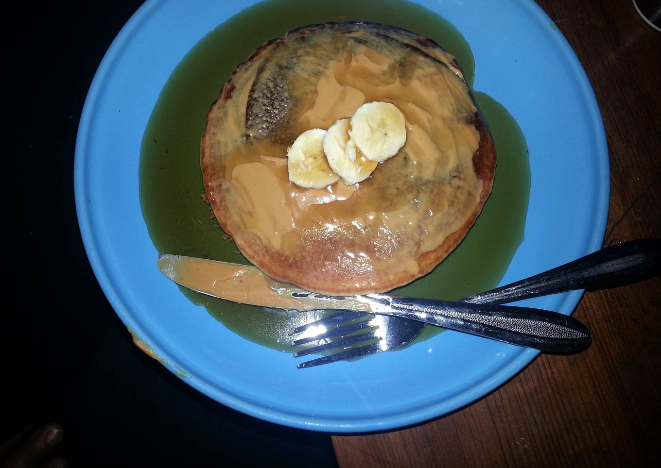 Simple Way to Prepare Perfect pancakes with banana and peanut butter