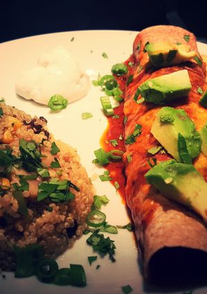 A picture of Quick chicken enchiladas.