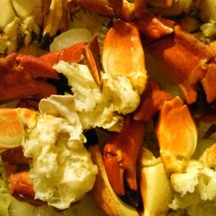 A picture of Momma's epic boiled crab legs.