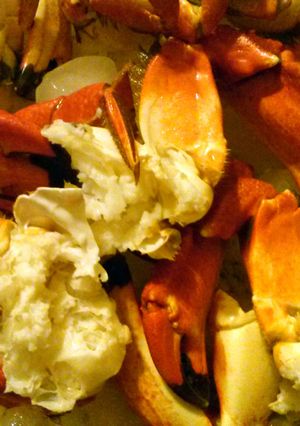A picture of Momma's epic boiled crab legs.