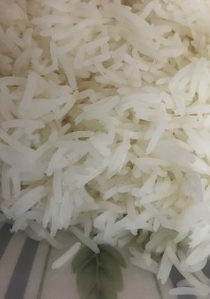 صورة لوصفة رز بسمتي بطريقة البزل