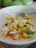Tropical mixed fruits with ginger dressing
