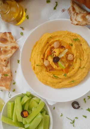 A picture of Roasted Carrot Hummus.