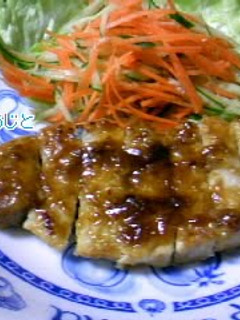 A picture of Soft Japanese-Style Pork Steak with a Hint of Wasabi.