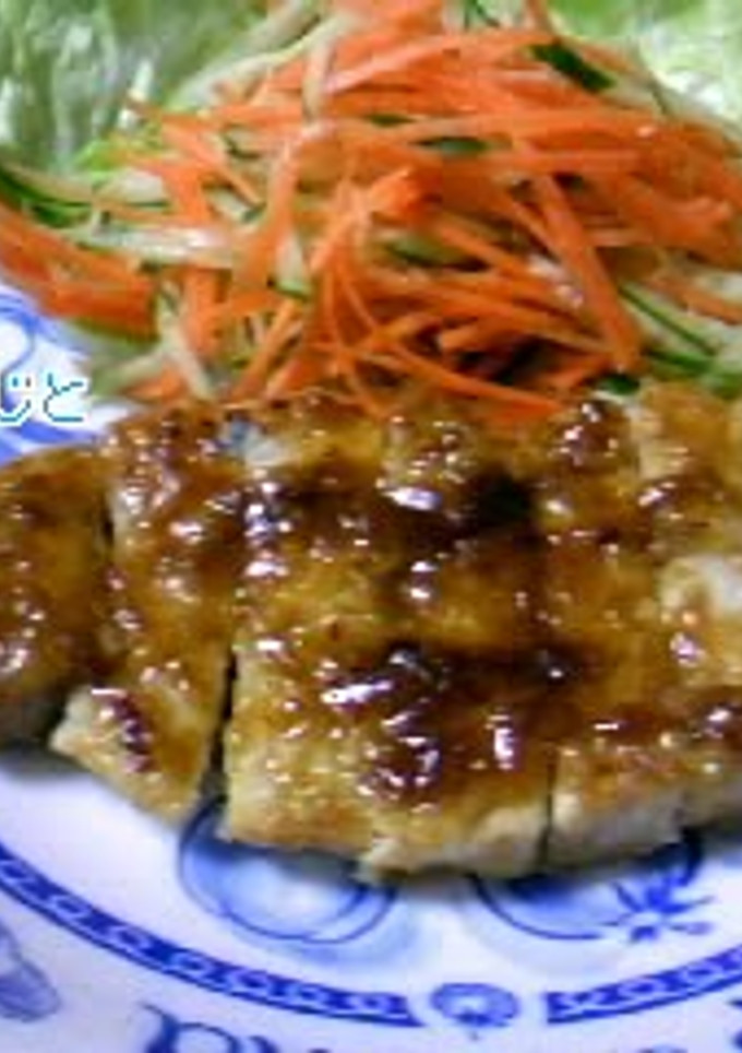 A picture of Soft Japanese-Style Pork Steak with a Hint of Wasabi.