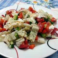 A picture of Tori's Diet Scrambled egg whites with vegetables.