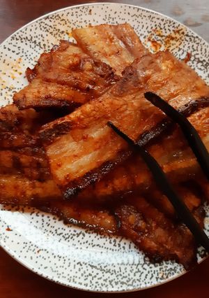 Une photo de Poitrines de porc marinées