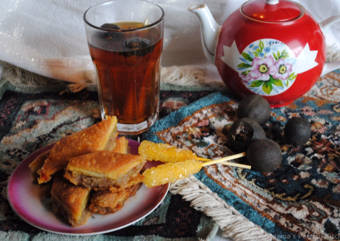 Persian style black tea with dried lime