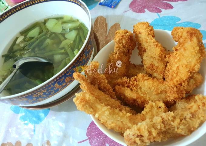 Resep Ayam Katsu Sayur Asem Bening (healthy fast food), Bisa Manjain Lidah