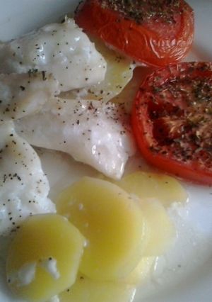 A picture of Baked low calories fish.