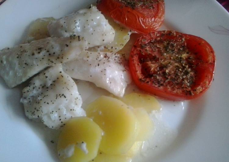 Baked low calories fish
