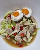 ตำแตงหมูยอไข่เค็ม คีโต