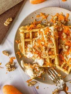 Una foto de Gofres carrot cake