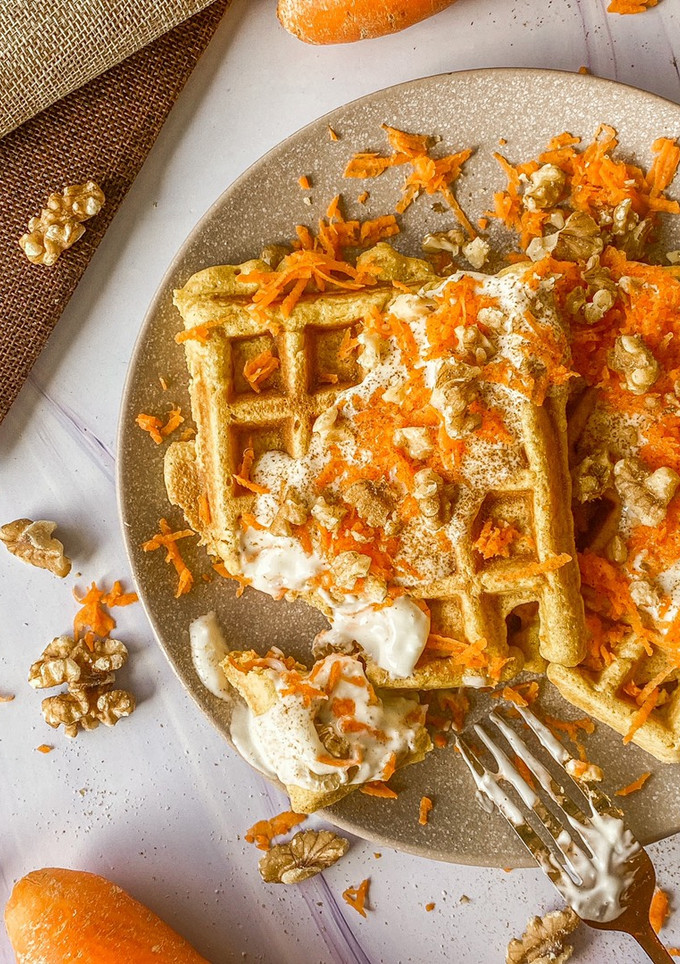 Una foto de Gofres carrot cake
