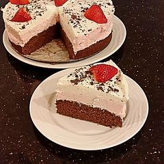 A picture of Strawberry Cheesecake Layer Cake.